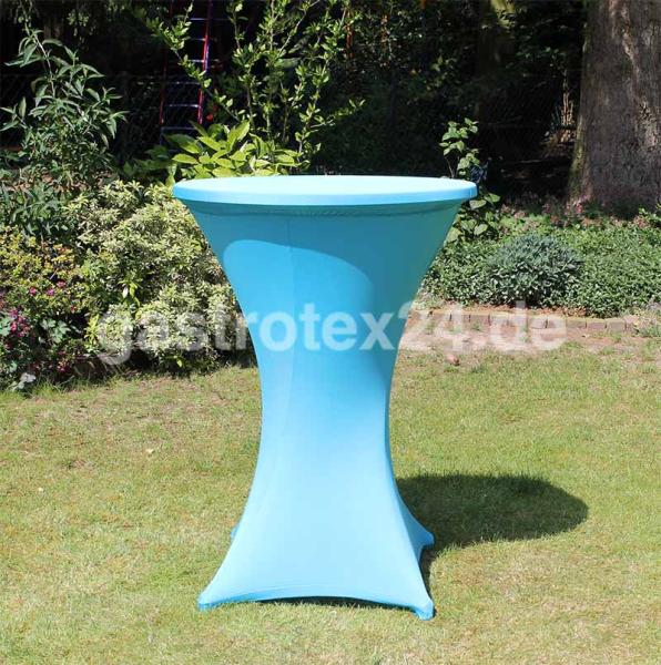 "Tokio Premium" - Stretch-Stehtischhusse - 80-85 cm rund - Farbe: türkis (grünblau)